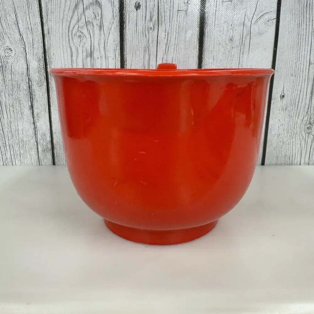 Vintage Dansk Gourmet Designs Red 1.5 Qt. Mixing Batter Bowl 1970s - READ